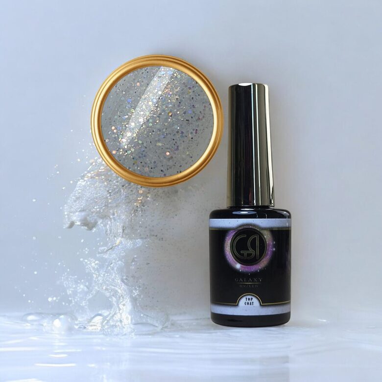 Top Coat su žėručiu 10 ml (pasirinkimas)