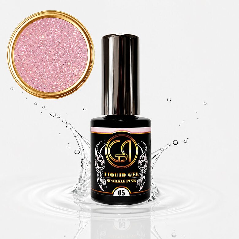 GR Liquid Gel gelis Sparkle Pink 15 ml